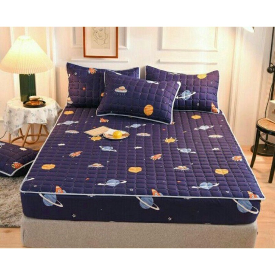 Sprei Waterproof Anti Air Ompol Motif Karakter Size 180x200-UFO