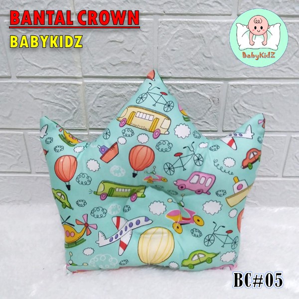 Bantal Bayi Anti Peyang Mahkota Crown Motif Karakter