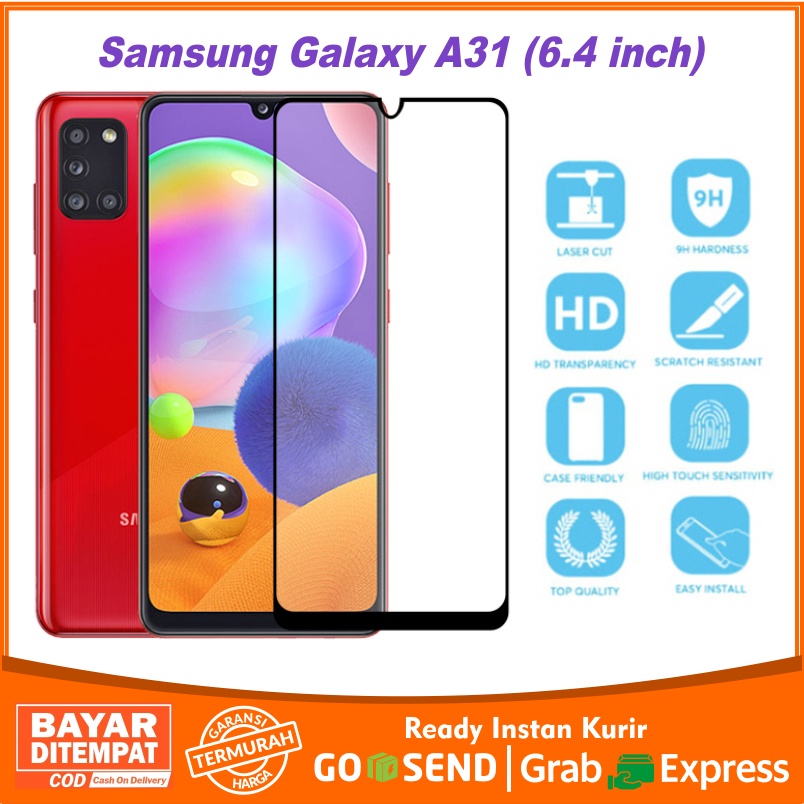 Tempered Glass Full for Samsung Galaxy A31 Tempered Glass 9D Full Layar