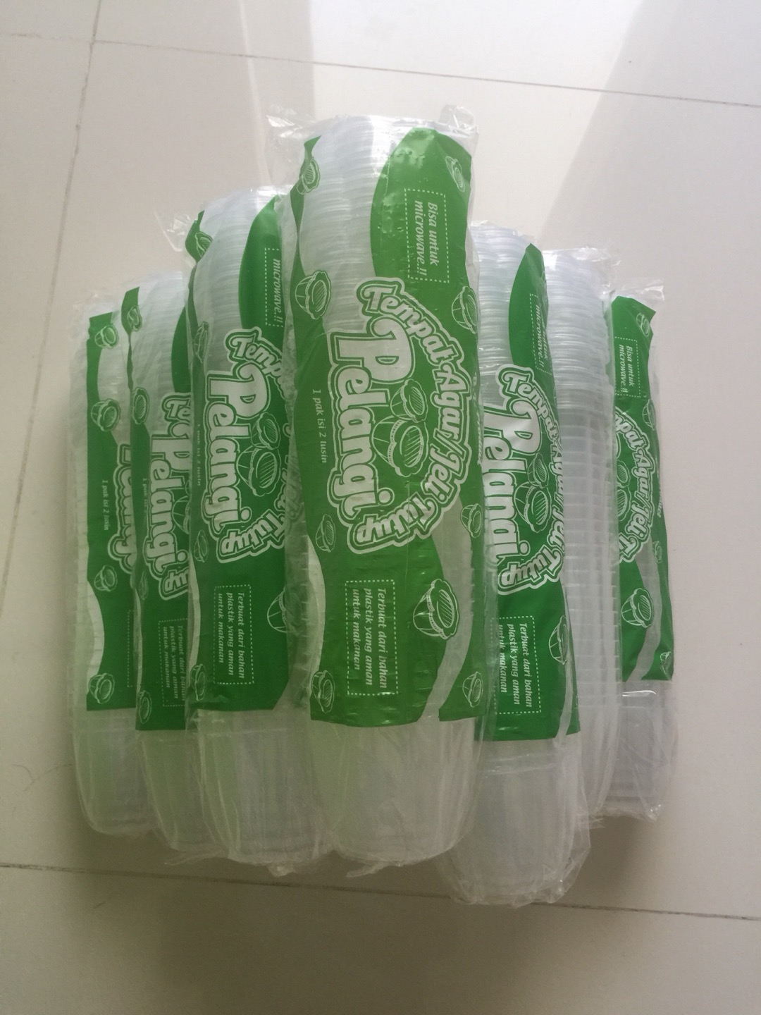 Cup Pudding Pelangi Besar Isi 24