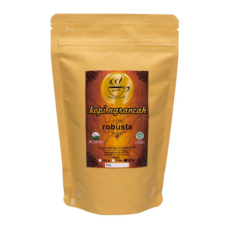 

Kopi Robusta Organik Honey 200 gr Kopi Asli Magelang