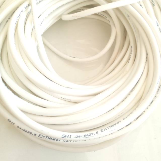 Kabel SNI full Tembaga Extrana 2x0,75 perMeter ,Cok sambung dsb