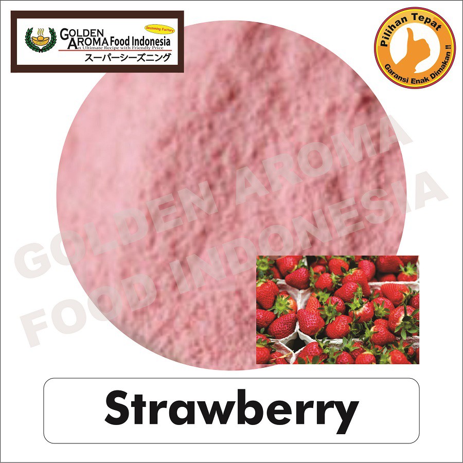 

Bubuk Minuman / Bumbu Tabur Serbaguna Enak Murah Halal Rasa Strawberry / Stroberi 100Gr