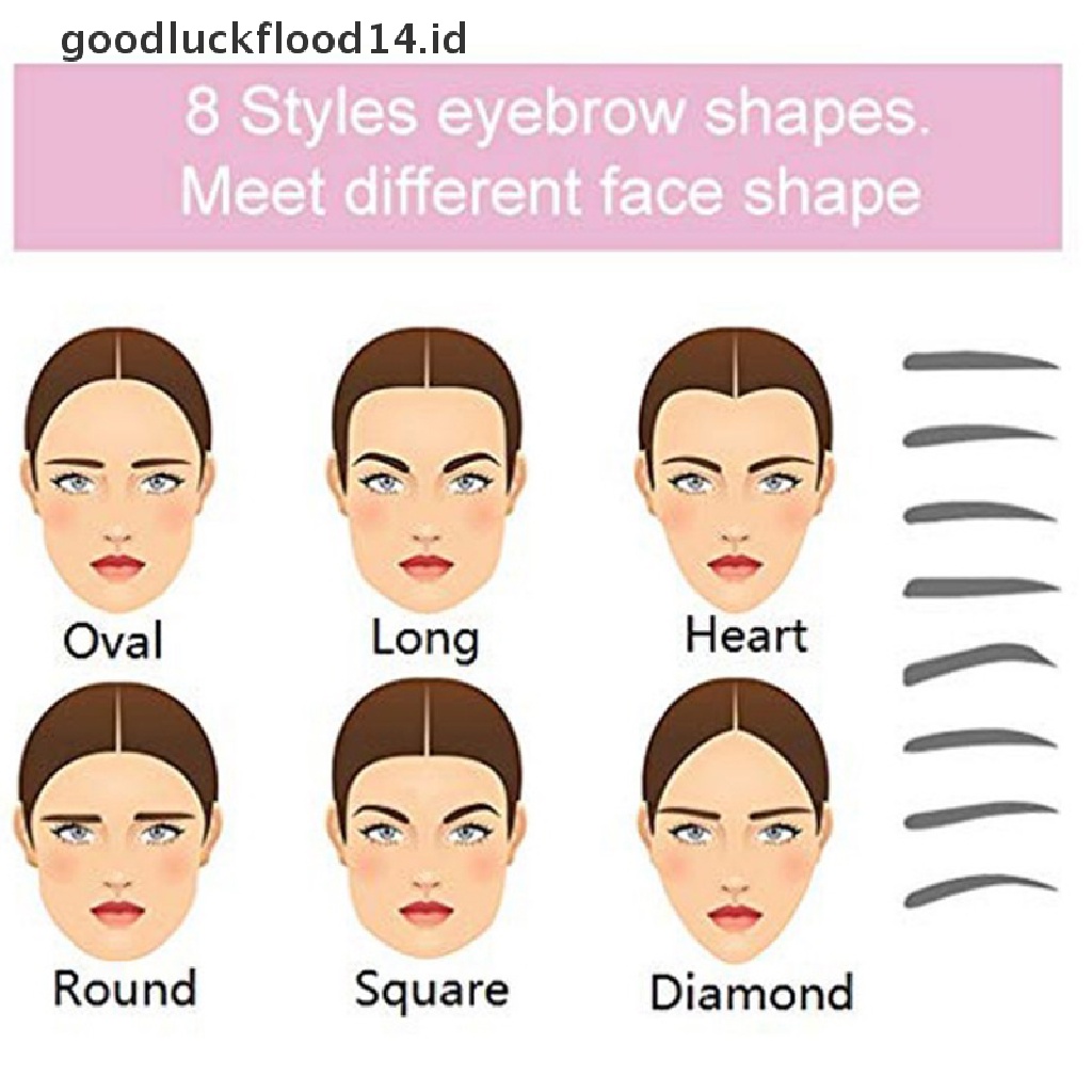 [OOID] 8PCS DIY Eyebrow Shaper Makeup Template Eyebrow Grooming Shaping Stencil Kit ID