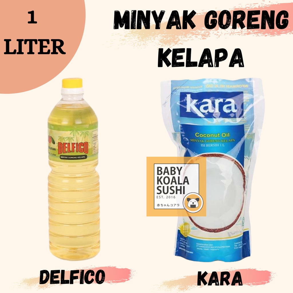 KARA DELFICO Coconut Fry Oil Minyak goreng Kelapa Sehat 1 L Halal