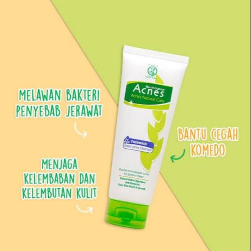 `ღ´ PHINKL `ღ´ a̳c̳n̳e̳s̳   Acnes Natural Care Face Wash sabun cuci muka untuk mengobati jerawat