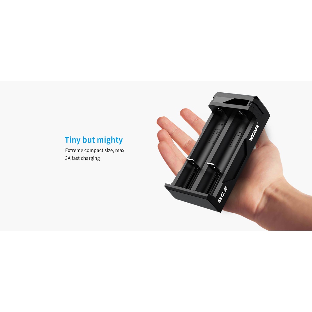 XTAR SC2 CHARGER BATERRY 2 SLOT FAST CHARGING - Adijaya