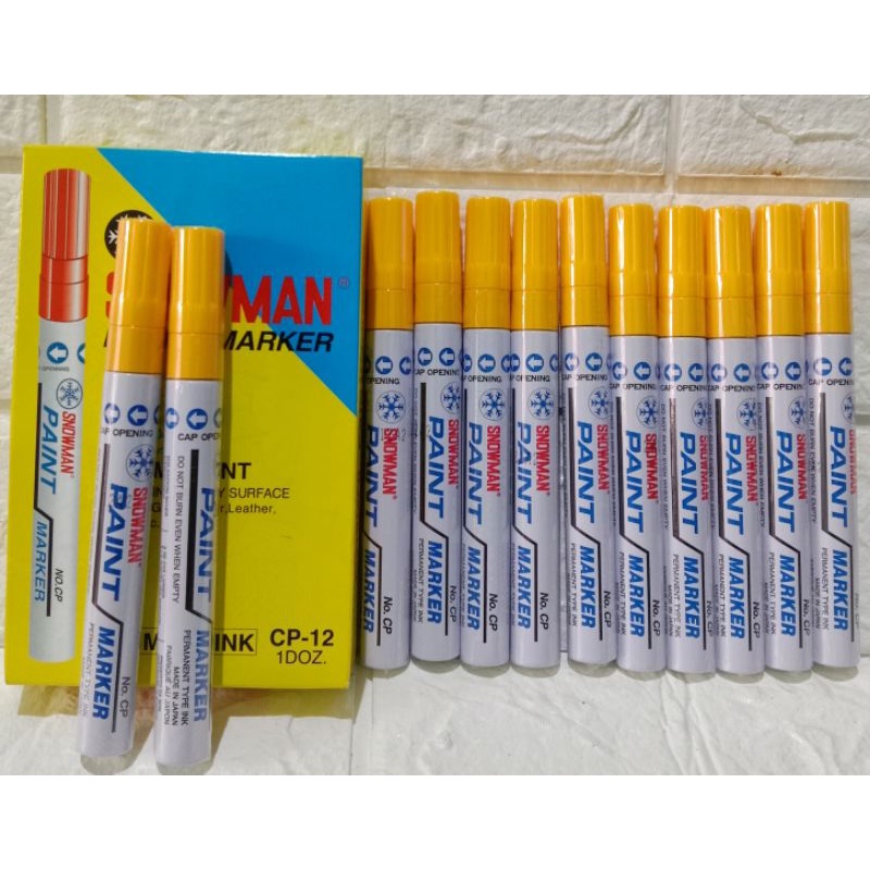 

1pics spidol snowman paint marker permanent spidol cat warna yellow