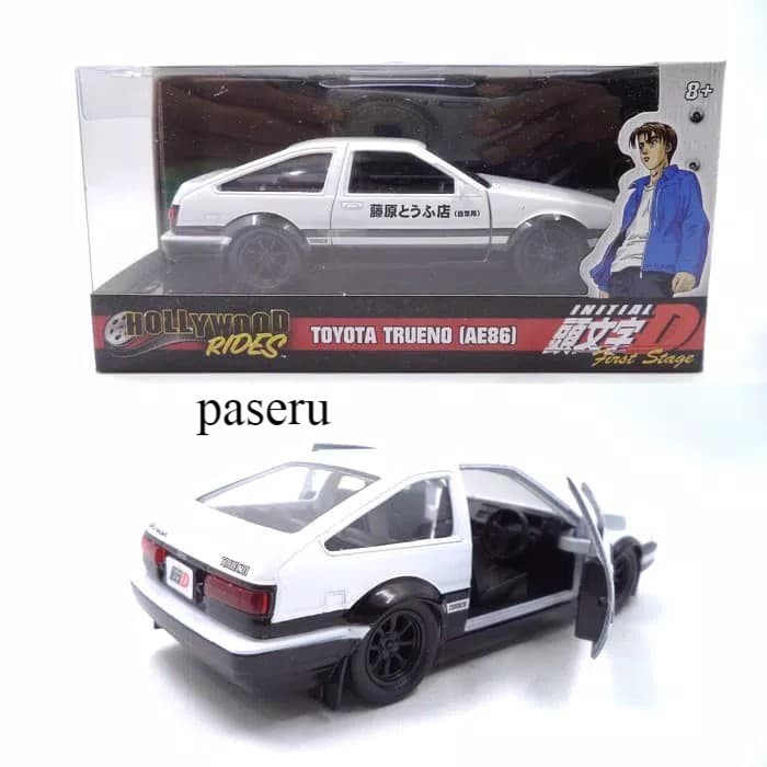 diecast toyota AE86 trueno initial D Hollywood rides  jada 1/32