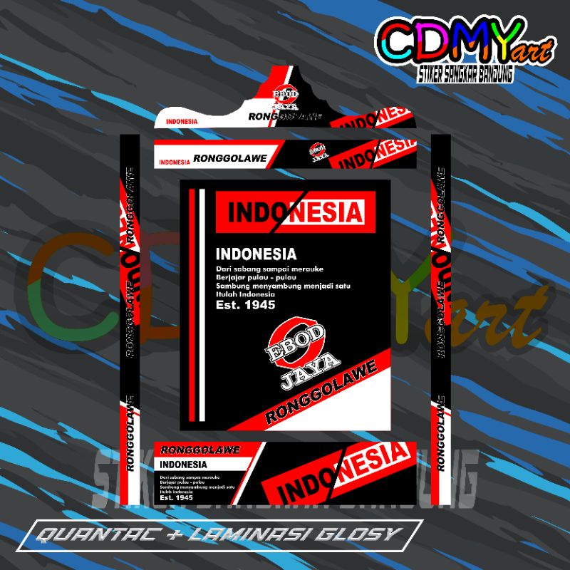 stiker decal sangkar kotak EBOD RONGGOLAWE NDONESIA
