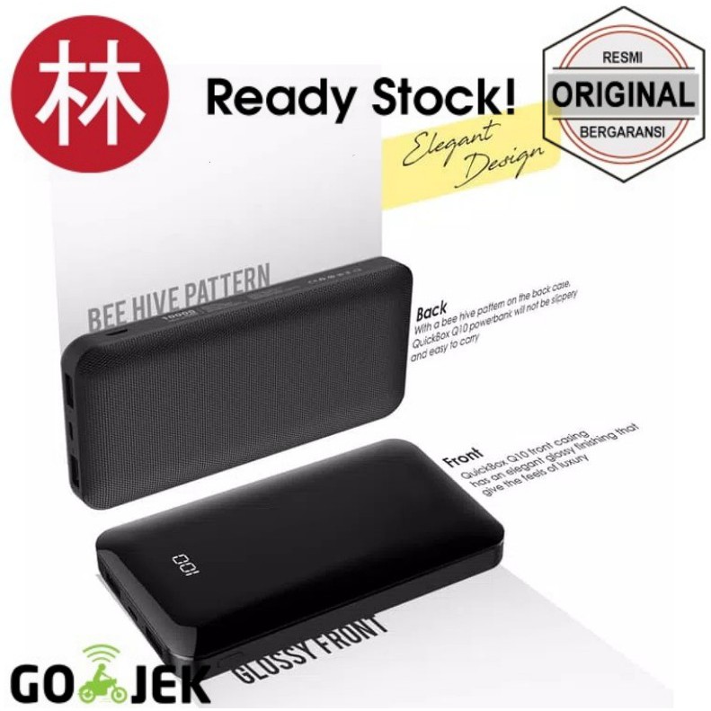 UNEED Quickbox Q10 UPB103 Powerbank 10000mAh Quick Charge 3.0 &amp; PD