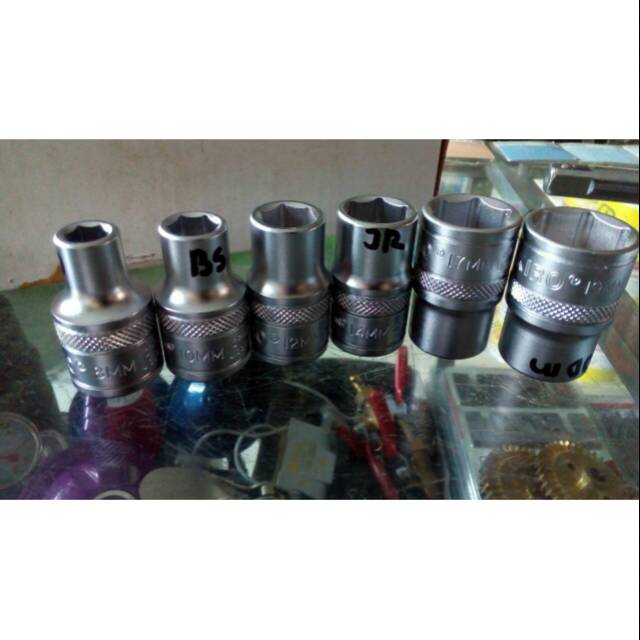 Mata kunci sock socket sok tekiro ecer eceran 8 10 12 14 17 19 mm