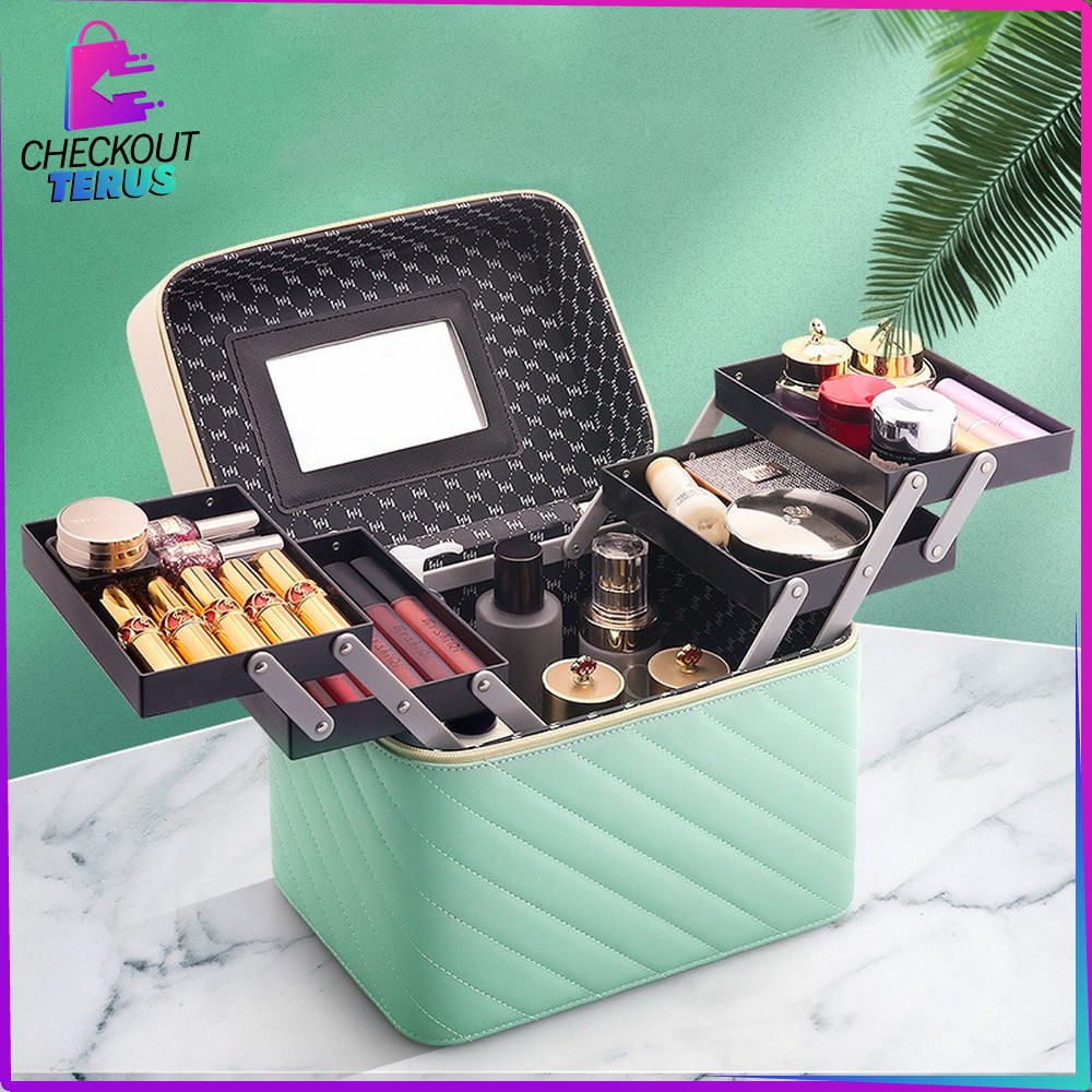 CT K1 BOX MAKE UP Kotak Kosmetik Tempat Penyimpanan Alat Kosmetik Makeup Orginizer Beauty Case Portable