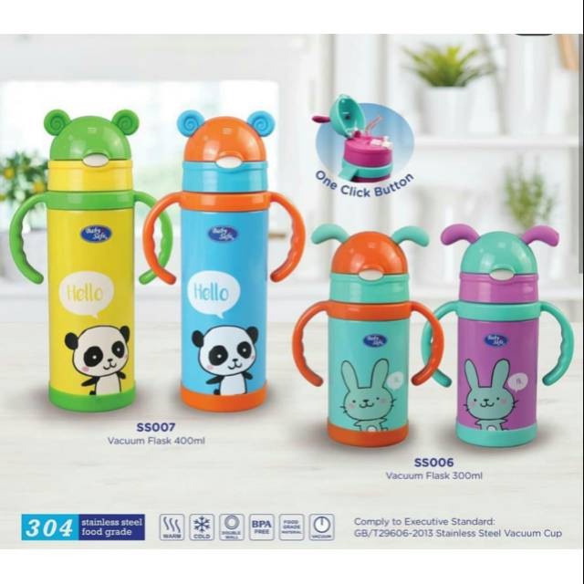 Baby Safe Vacuum Flask Straw Botol Termos  (Tersedia Pilihan Ukuran dan Warna)