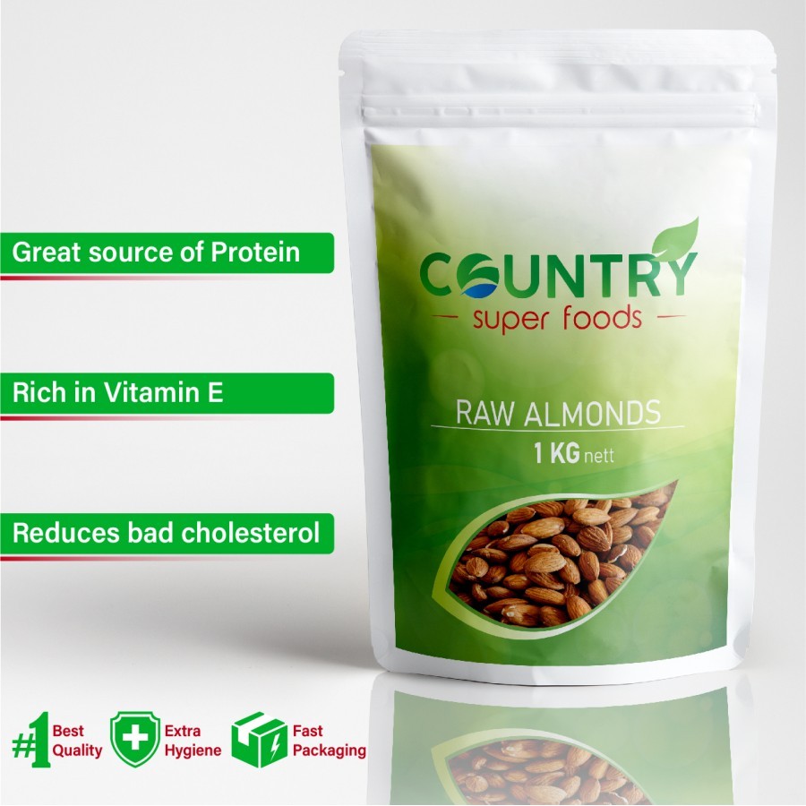 

Raw Californian Sweet Almonds | Almond California Mentah [ 1 Kg ]