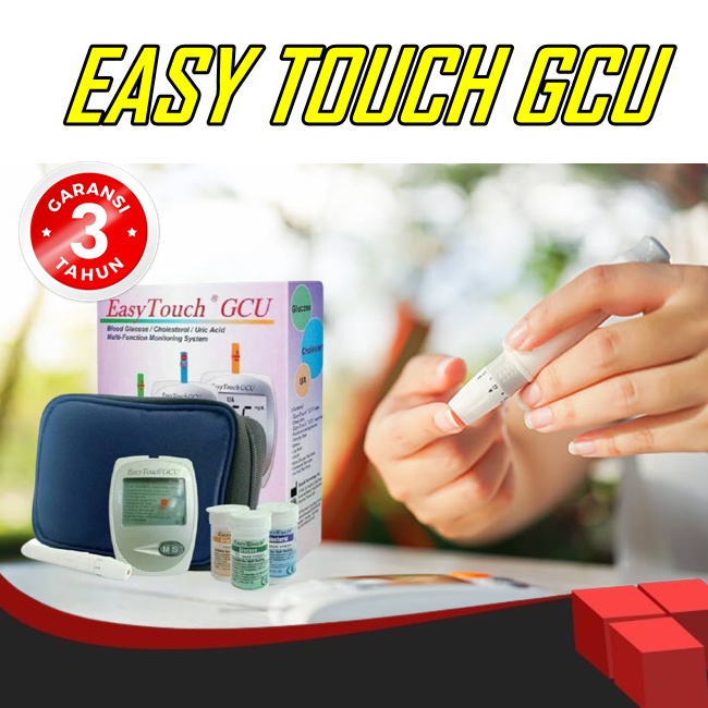 BIG SALE Alat ukur gula darah asam urat dan colesterol Easy touch GCU 3 in 1 alat test gula Original