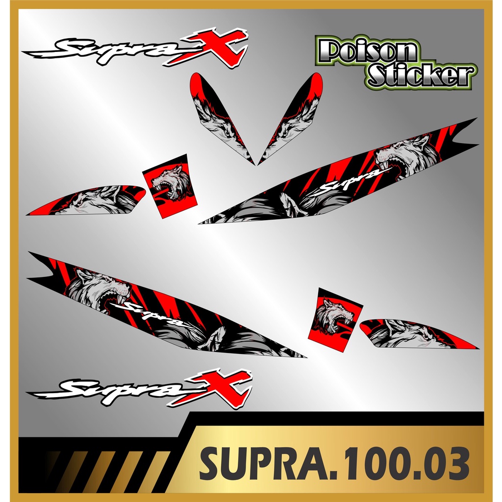Stiker Striping SUPRA 100 Striping List HONDA SUPRA 100 code 03