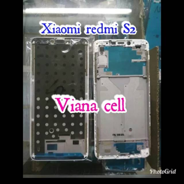 FRAME LCD BAZEL BEZEL TULANG TENGAH TATAKAN LCD TOUCHSCREEN HP XIAOMI REDMI S2 ORI
