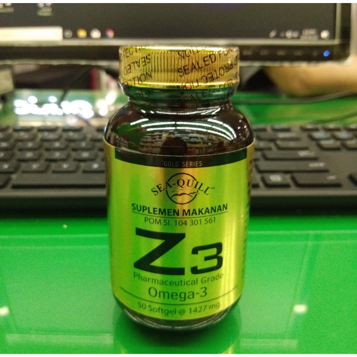 TERMURAH - SEA QUILL SUPLEMEN MAKANAN Z3 OMEGA 3 ISI 50 SOFTGEL