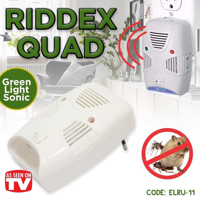 Ready Stock!! Pest Repelling Aid Riddex Quad/ Ultrasonic Pengusir Tikus Kecoa Nyamuk ♚♚