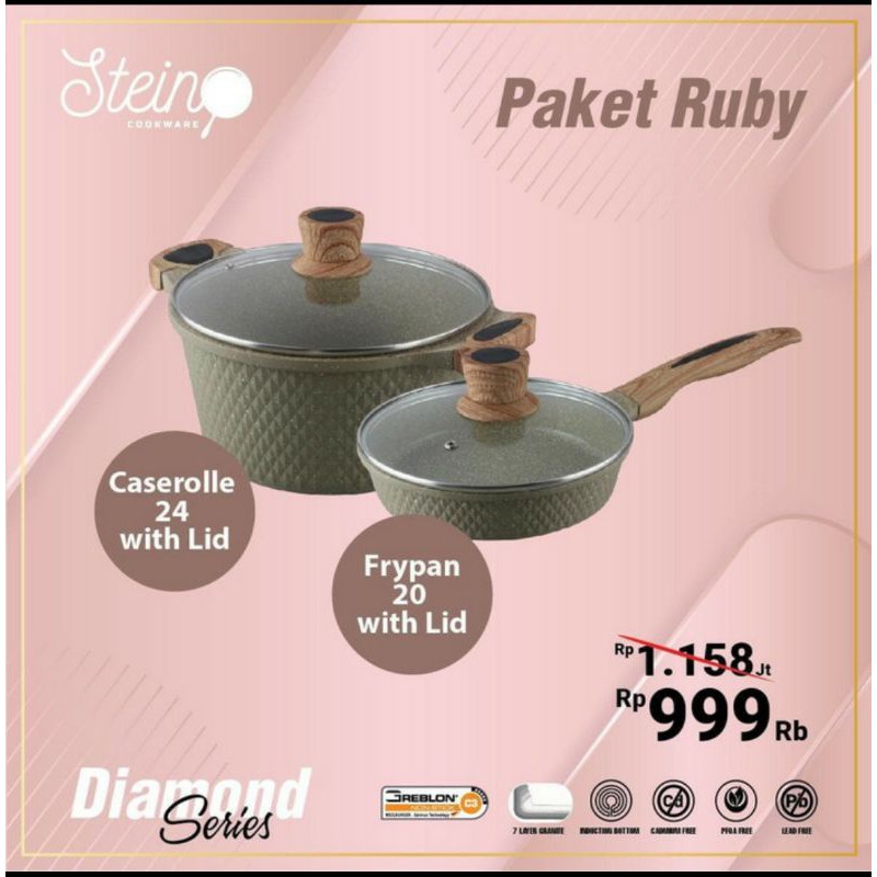 STEINCOOKWARE  PAKET RUBY