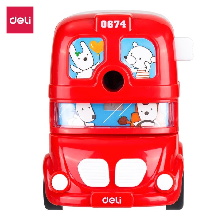 

Deli E0674 Rautan Meja-Bus Rotary Pencil Sharp - Merah promo