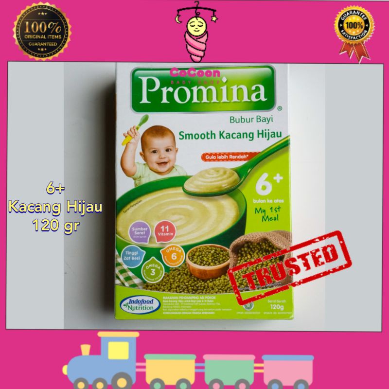 Bubur Bayi Promina Smooth Kacang Hijau 6 Bulan Ke atas 120 gr