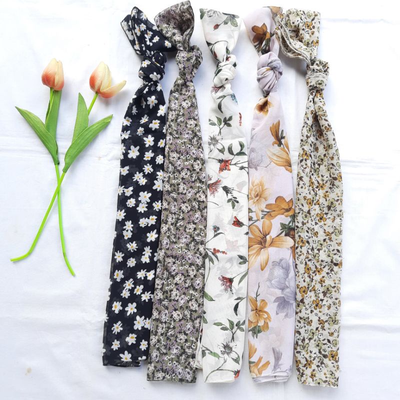 Scarf Syal Leher Bahan Polyster PART III (Chiffon) Motif MURAH