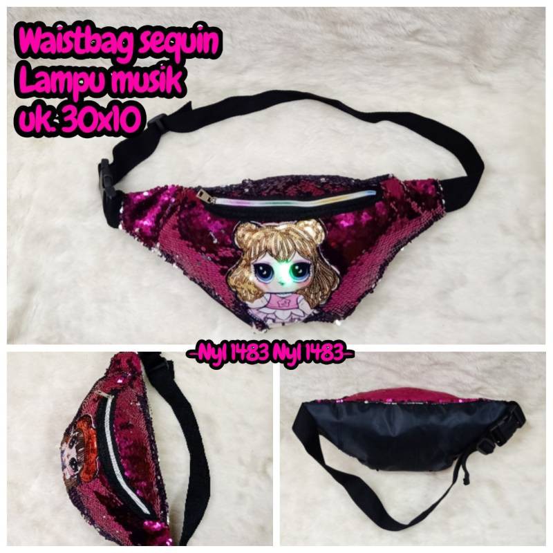 WAISTBAG SEQUIN LAMPU MUSIK ANAK