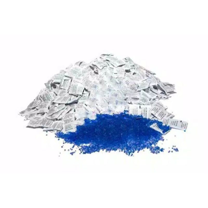 Silica / Silika Gel Biru Blue Sachet Kertas Kualitas Premium Bagus