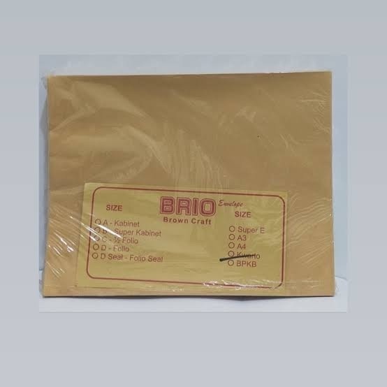 

Amplop coklat brio qwarto per pack