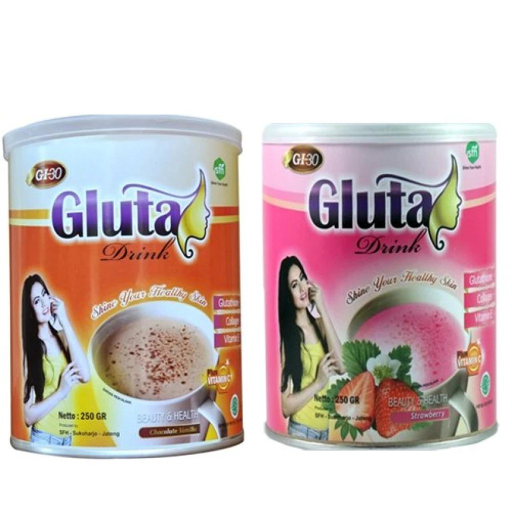 GLUTA DRINK BPOM SUSU PEMUTIH WAJAH BADAN 250GR