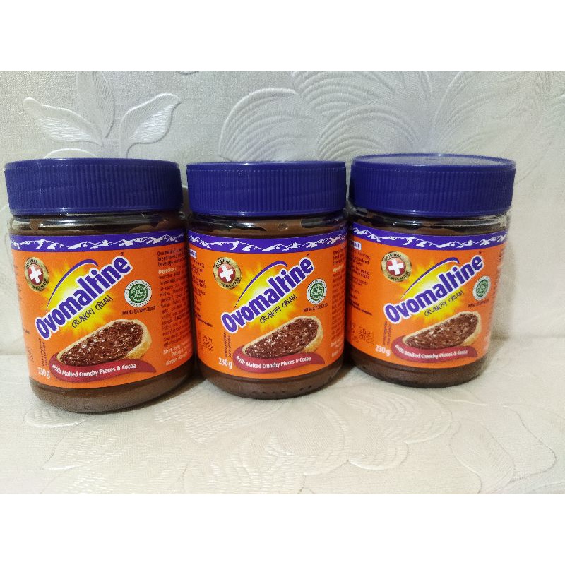 

OVOMALTINE CRUNCHY CREAM 230 GRAM / SELAI OVOMALTINE 230 GRAM / SELAI COKELAT OVOMALTINE / OVOMALTINE CHOCO SPREAD / OVOMALTINE