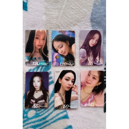 photocard pc official blackpink Jennie wink Jennie nabi butterfly dahyun formula Karina Clio ver3 ey