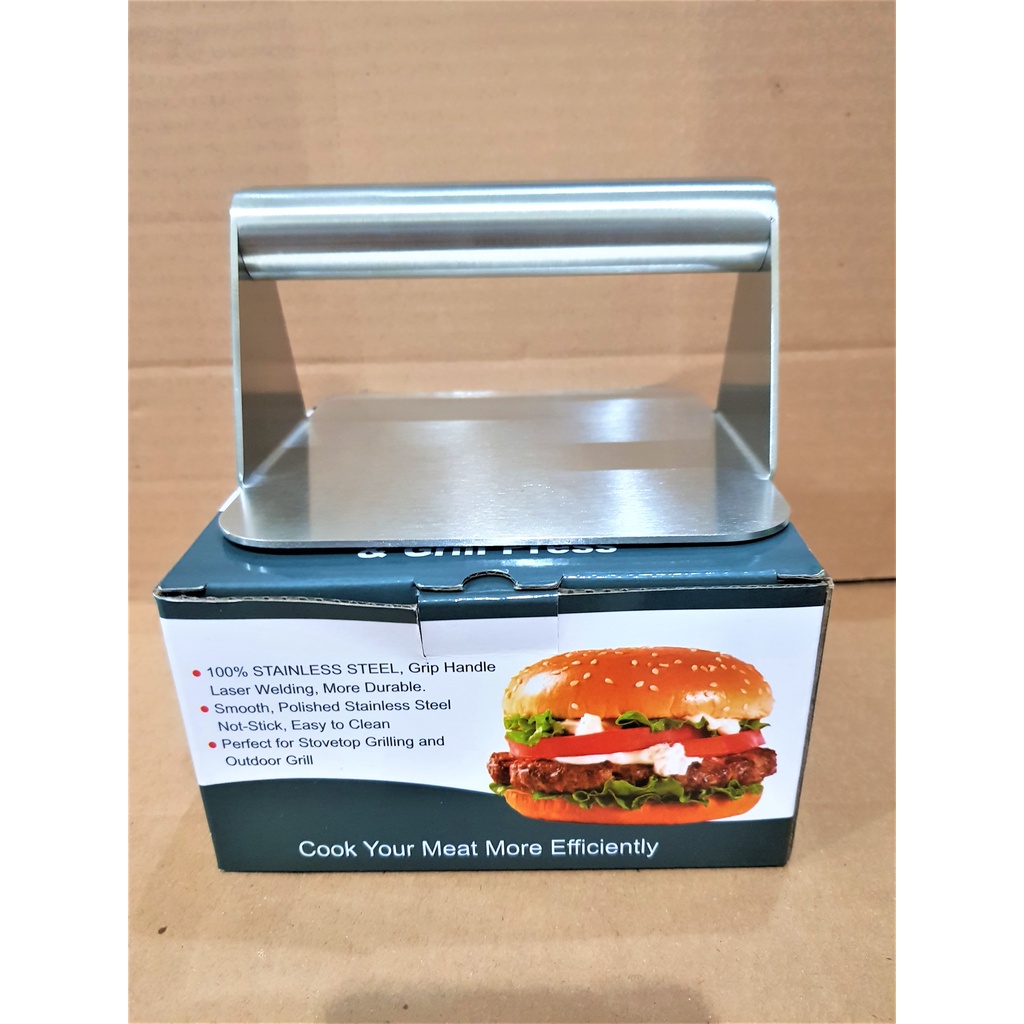 burger bacon press / penekan daging burger / penekan lapis legit stainless tebal 2mm