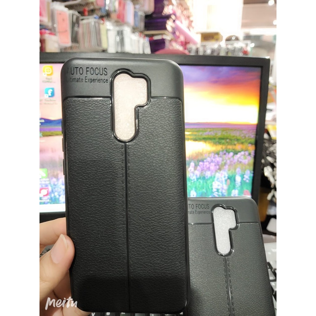 Auto Fokus Redmi 9 6.53 inchi Leather Soft Case REDMI 9 AUTOFOCUS Motif Kulit Jeruk