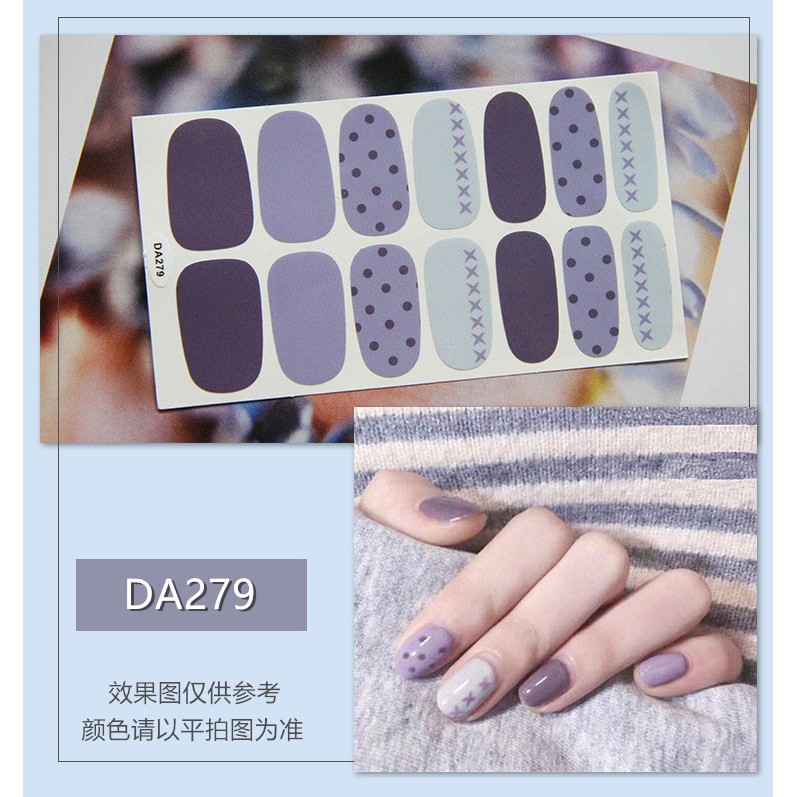 &lt;Jjoygirl&gt;DA Nail Sticker Motif / Sticker Kuku / Stiker Kuku / Nail Stiker Glitter / Stripes Design