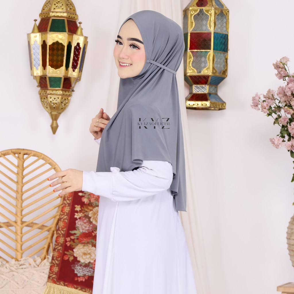 HIJAB Bergo Khimar Salwa  Jersey Premium, Bergo Tali daily  Khimar  Maryam Jersey-6