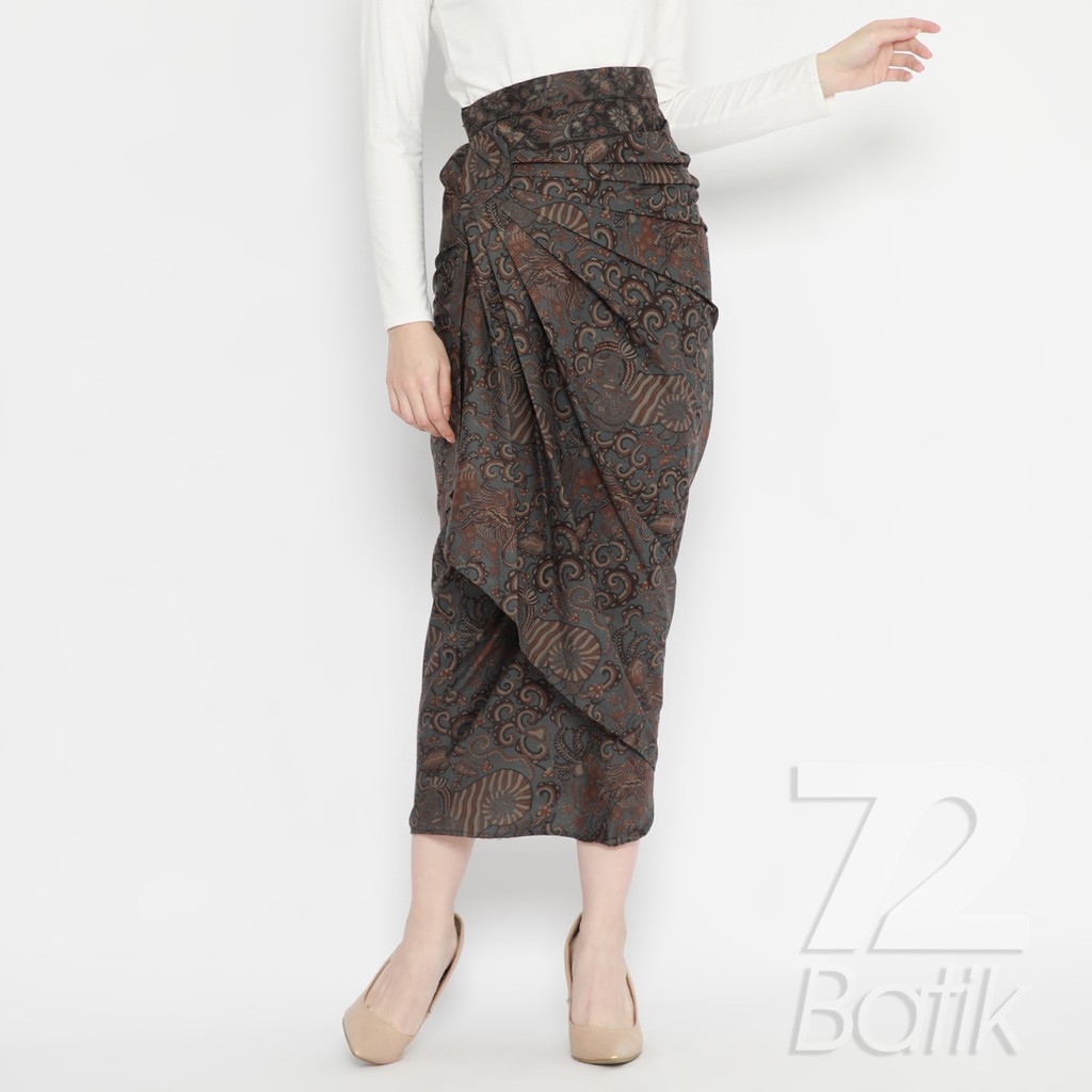 ROK BATIK SPAN Skirt Lilit Kebaya Instan Modern Wanita Motif Balian Warna Abu Abu Grey Gray 723777 Cap 72 - Rok Batik Lilit Bawahan Skirt Kamen Kebaya Songket Batik Panjang Plisket Span Instan Jadi Bali Lembaran Premium Modern Untuk Wanita Kondangan