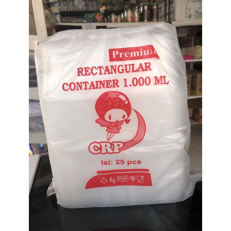 Thinwall 1000ml 25 pcs Kotak Plastik Panjang 1000 ml Per Pack