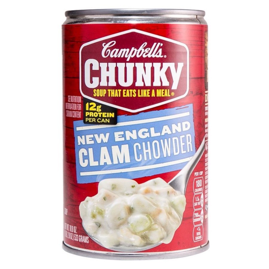 

Campbell's Chunky Soup New England Clam Chowder Sup Kerang Seafood Instant Food Sup Kaleng USA Makan