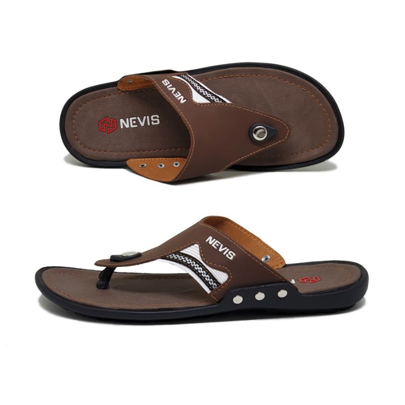 Sandal Jepit Kulit Pria Original Nevis NVS 19 Sendal Santai Casual Pria Dewasa