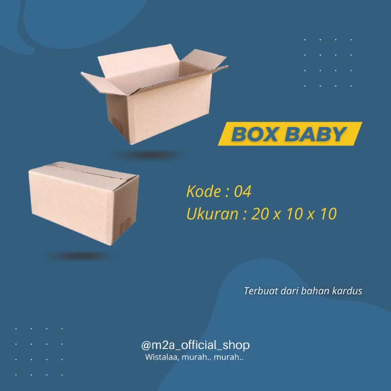 

Box Baby 4 | Kardus Packing | ukuran • Uk. 20x10x10cm
