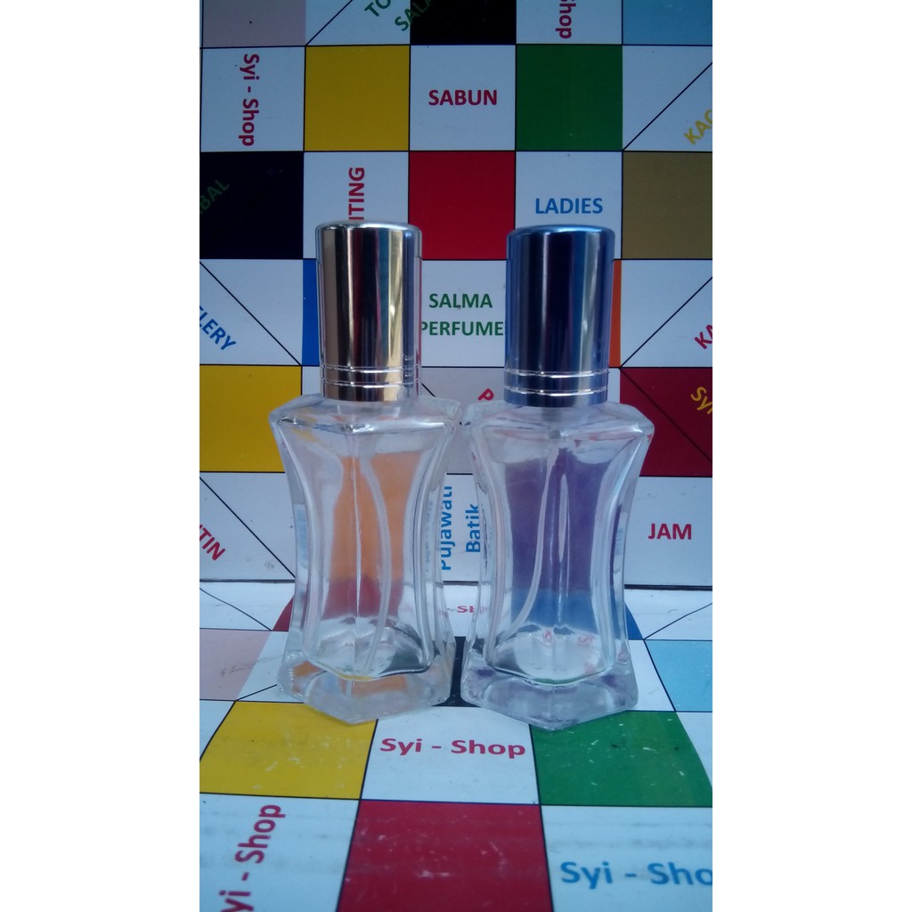 Botol Parfum Spray 23 ml Kaca Segi Enam