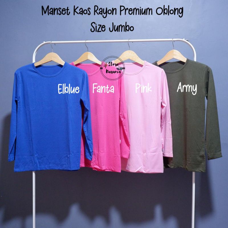 Manset Kaos Rayon Premium Oblong size Jumbo/XXL