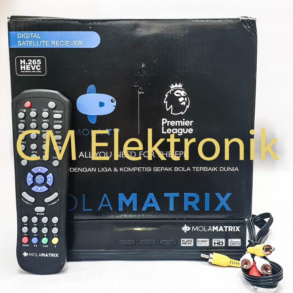 Mola Matrix HD Mpeg4 Hitam HEVC H.265 Liga Inggris C Ku Band EPL