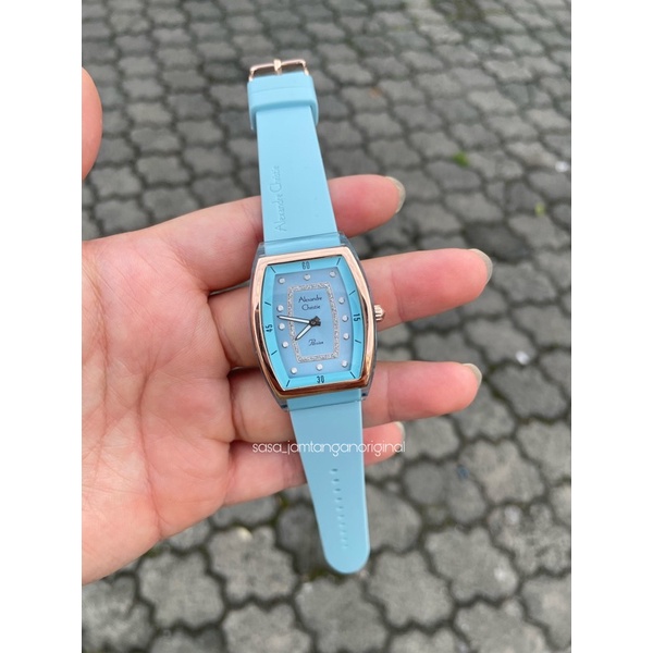 Jam Tangan Alexandre Christie Ac 2847 Original Skyblue Cewek
