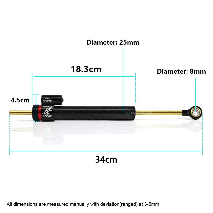 Stabilizer Samping Karbon Matris 16click Panjang 25/34 Universal MOTOR