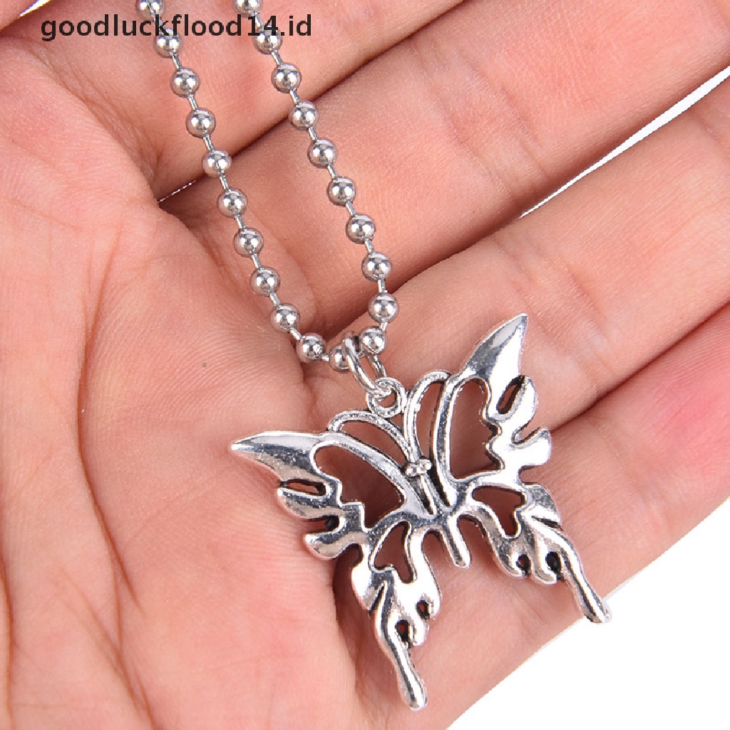 [OOID] Sexy Butterfly Pendant Necklace Stainless Steel Goth Fashion Jewelry Necklace ID