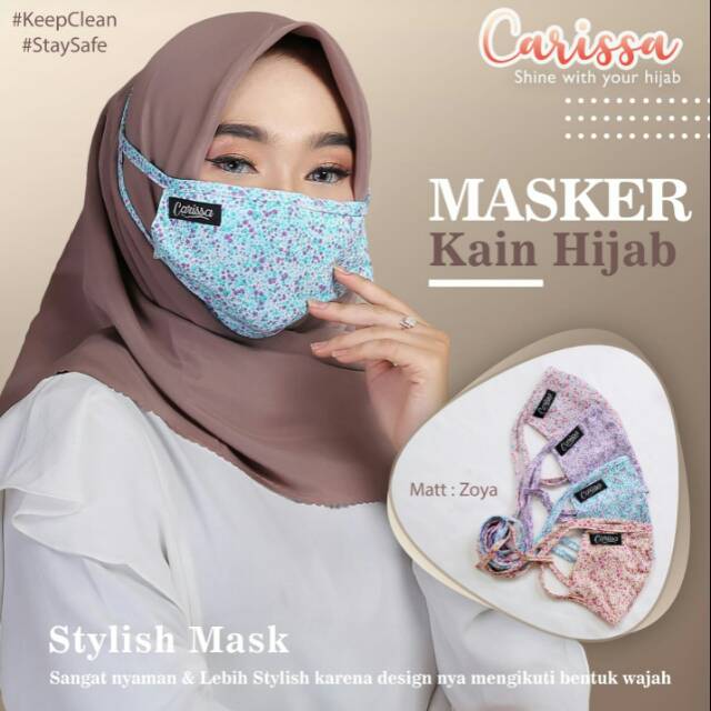 Masker Jilbab Merk Carissa Dan Elnifa Shopee Indonesia